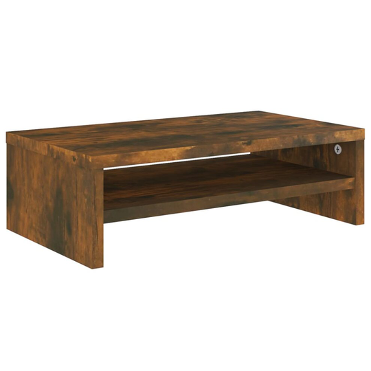 (smoked oak) vidaXL Monitor Stand Brown Oak 42x24x13 cm Engineered Wood Keyboard Stand