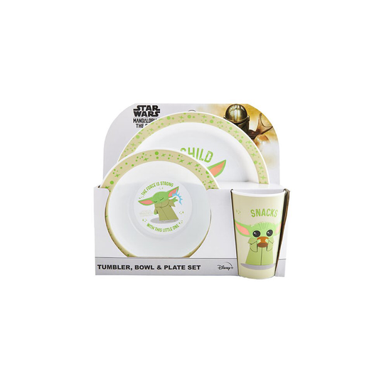 The Mandalorian Child 3 Piece Tableware Set