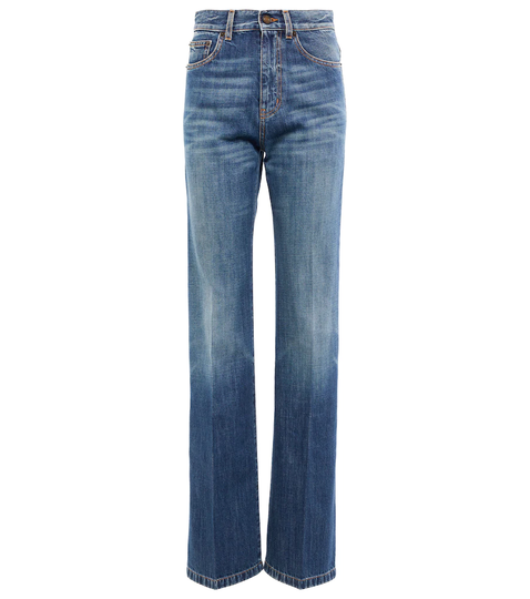 Clyde high-rise straight-leg jeans