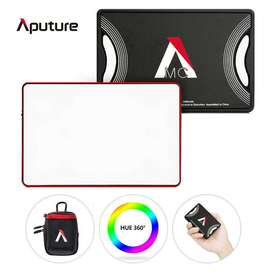 Aputure AL-MC 3200-6500K RGBWW Pocket LED Video Light W/ HSI/CCT/FX