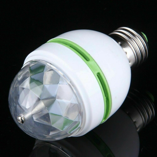 RGB E27 3W LED Crystal Ball Rotating Stage Light Bulbs For Disco Party Xmas Decoration Lamp