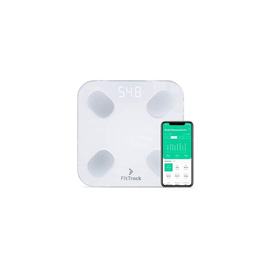 Digital Body Weight Bathroom Scale FitTrack Dara - FDA Approved Body Fat Scale - BMI Digital Smart Scale & Body Composition Analyzer Monitor - Most