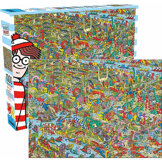 Where's Wally / Waldo? Dinosaurs 1000 piece jigsaw puzzle 710mm x 510mm (nm)