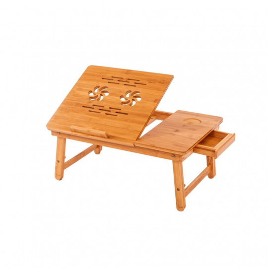 Oypla Portable Folding Bamboo Laptop Notepad Tablet Computer Table Desk Stand