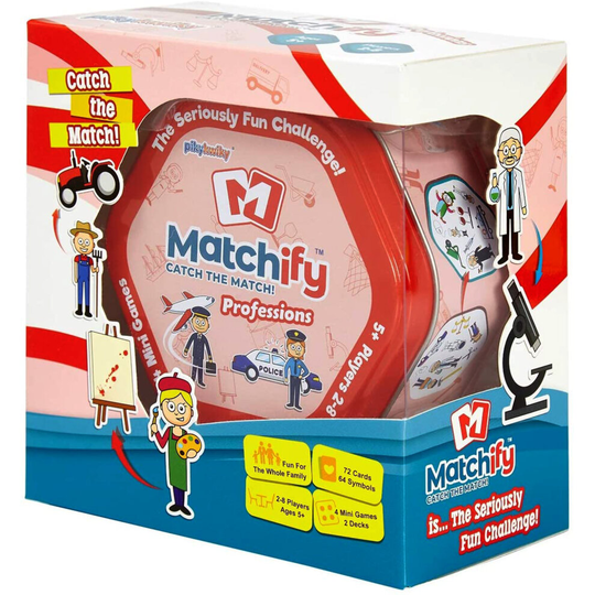 Matchify Profession Game Card Family Match Fun Educational Travel Party Learning