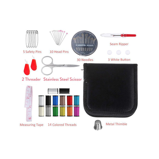 68Pcs Home Travel Thread Threader Needle Sewing Kit Scissor Set