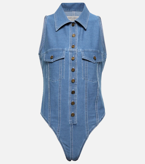 Denim bodysuit
