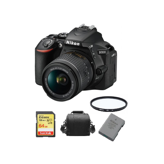 NIKON D5600 KIT AF-P 18-55MM VR+64GB SD card+Bag+EN-EL14A+55mm Filter