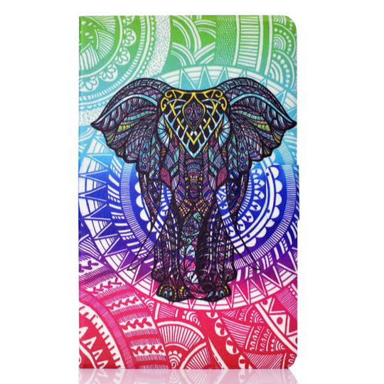 Case for iPad 9 10.2 2021 Cover with Auto Sleep/Wake Pattern Magnetic - Elephant