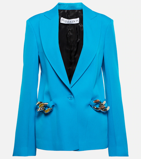 Chain-embellished blazer
