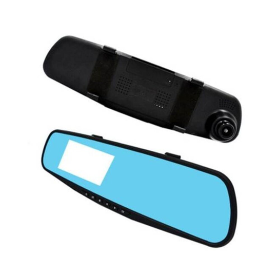 Car Dvr Dash Cam Car Rearview Mirror Driving Recorder 1080P Hd Blue Screen Anti Light Multi Language Blue