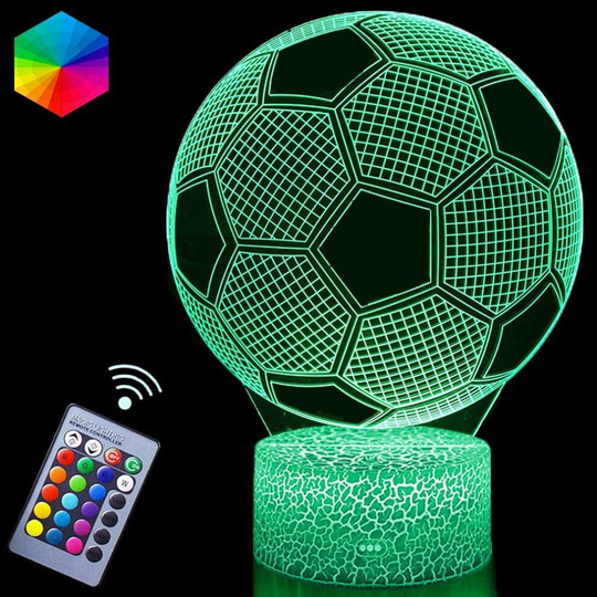 3D LED illusion Football Night Light Remote Touch Control Table Lamp