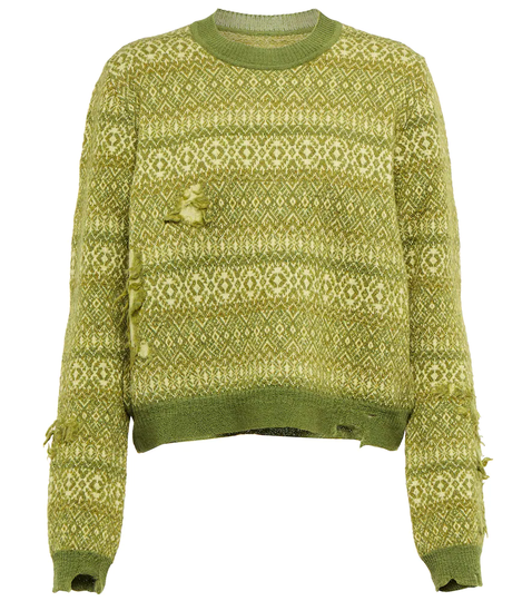 Fair Isle wool-blend sweater