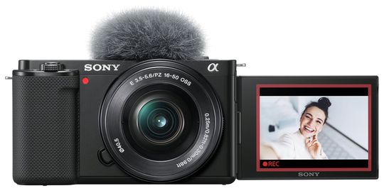 Sony Alpha ZVE10L 24.2MP Vlog Camera With Lens Kit-Black