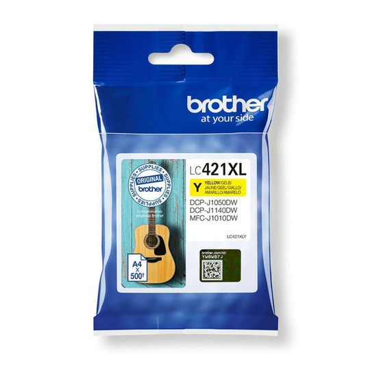 Brother High Yield Yellow Ink Cartridge 500 pages - LC421XLY