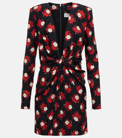 Floral silk minidress