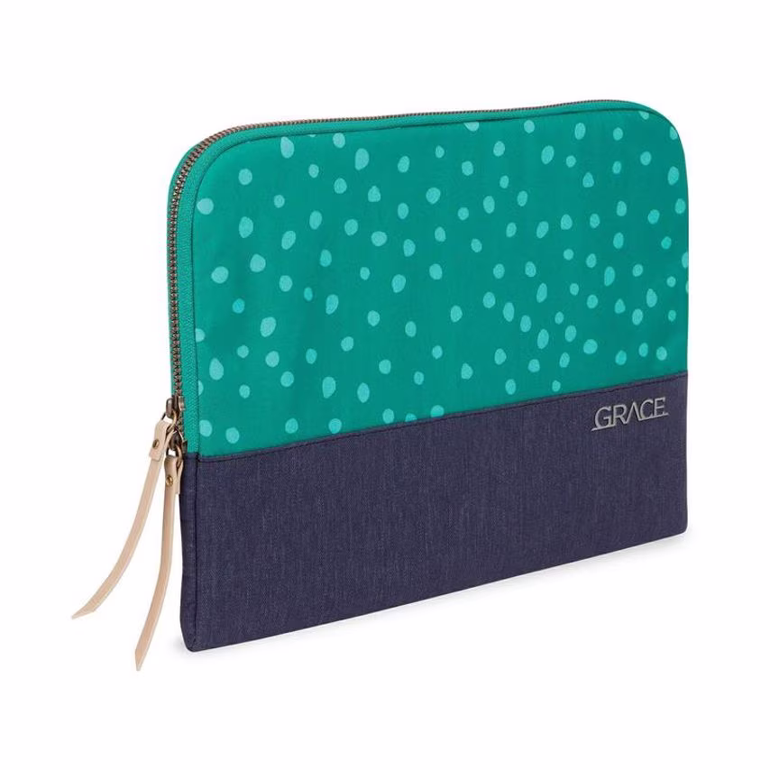 STM STM Grace 15 Inch Sleeve Notebook Case Teal Dots Night Sky Slim Light Ample