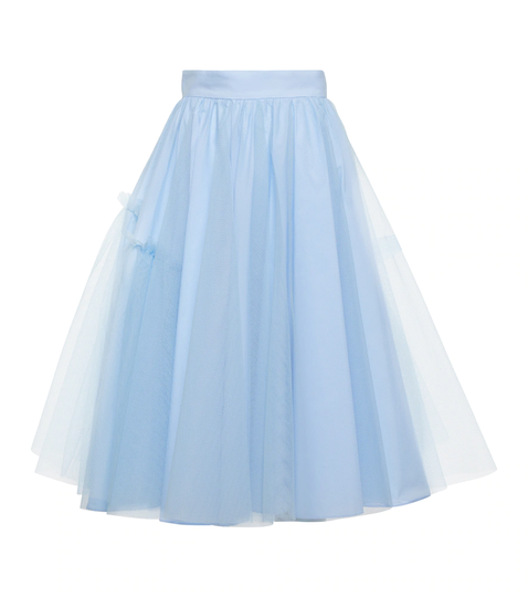 Tulle midi skirt
