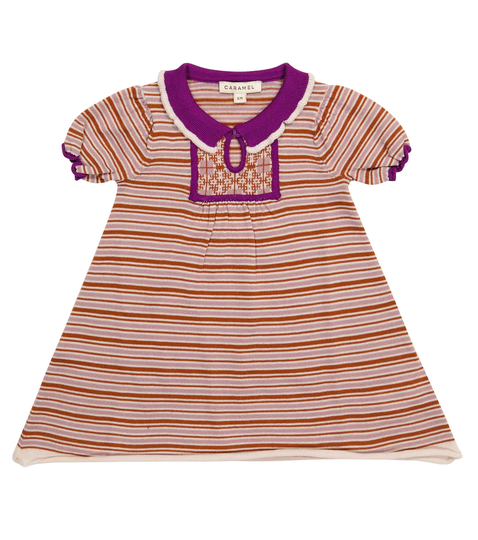 Baby Narwhale striped wool dress