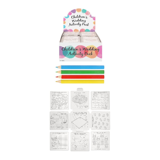 Childrens Wedding Activity Pack Activities Games Puzzles Colouring Pencils Party Favour Kids