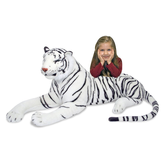 (Large White Tiger 103 - 150 cm) The Magic Toy Shop Large Giant Tiger Teddy Panther Wild Animal Soft Plush Stuffed Toy