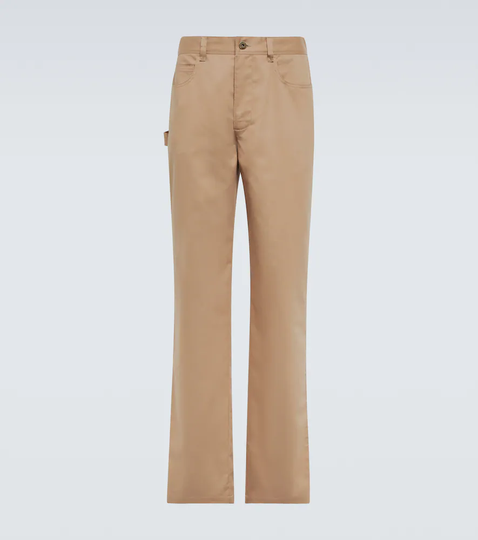 Straight cotton chinos