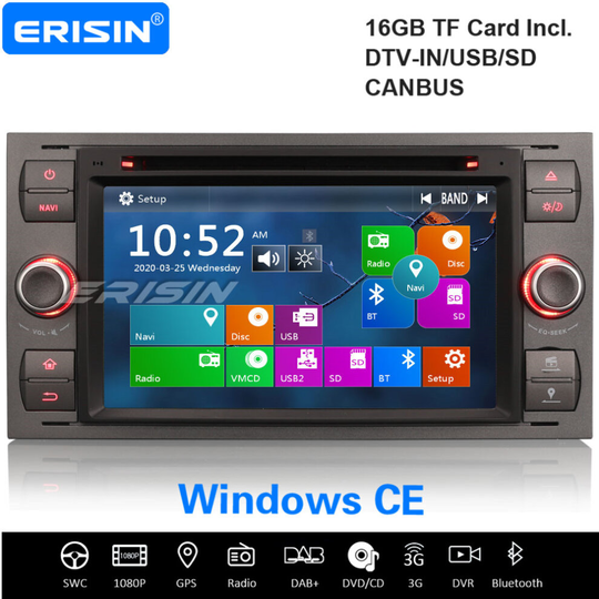 DAB+ Car Stereo Navi iPod DVB-T Ford FOCUS C/S-MAX KUGA FIESTA TRANSIT