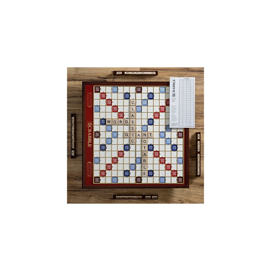 Scrabble Giant Deluxe Edition with Rotating Wooden Board
