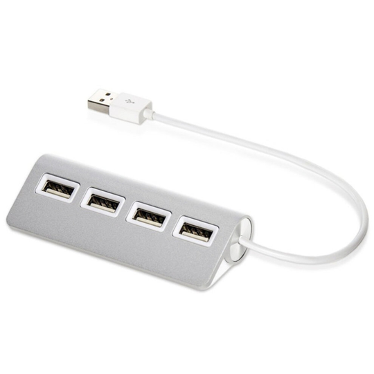 High Speed USB HUB 4 Port USB 2.0 Port Portable OTG Aluminum USB Splitter Cable for iMac Macbook Air Laptop PC Tablet