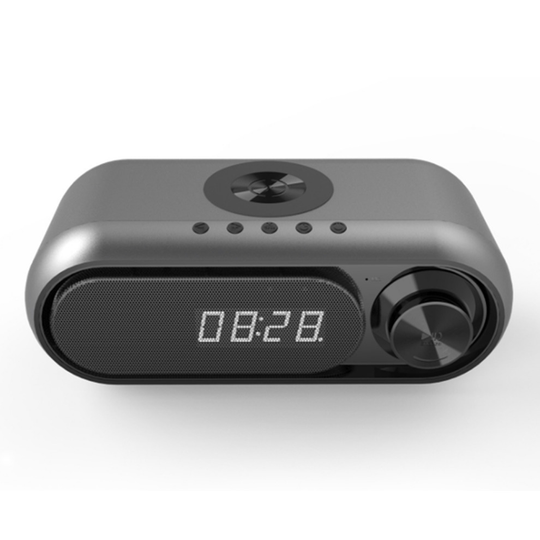 S03 3 In 1 5W Bedside Wireless Charging Audio LED Clock Alarm Clock Audio Wireless Charger Bluetooth Music Speaker