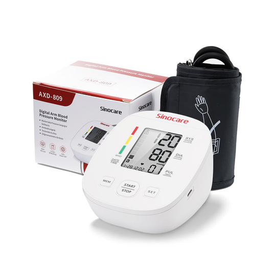Sinocare Fully Automatic Blood Pressure Monitor Upper Arm with Pulse