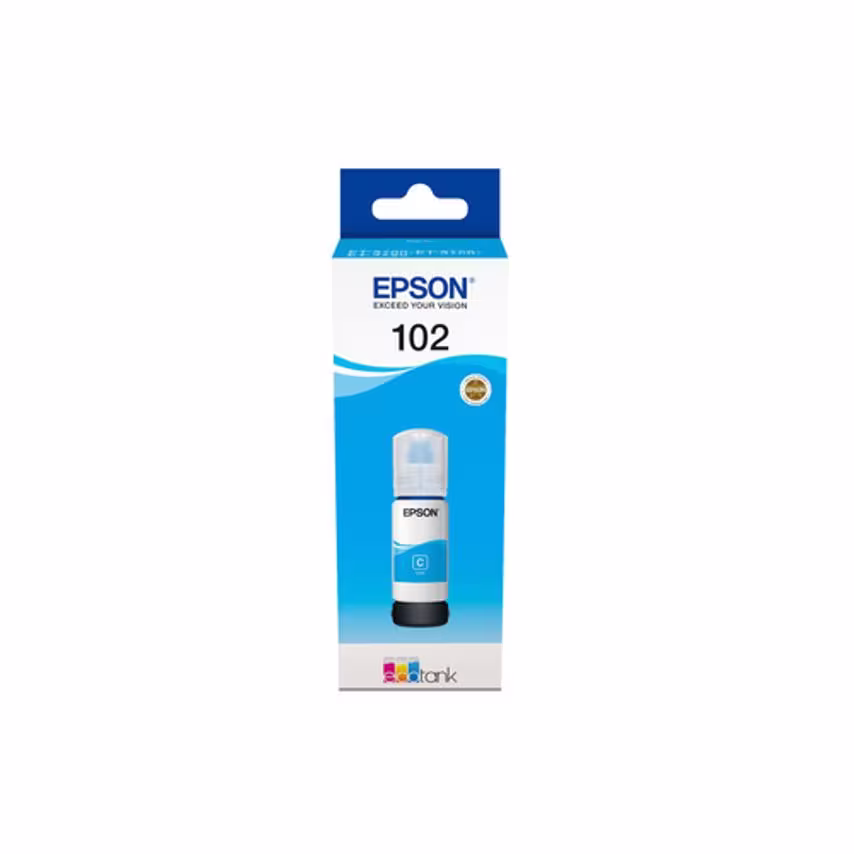 Epson Ink Medium Volume 102 Ecotank Cyan Ink Bottle