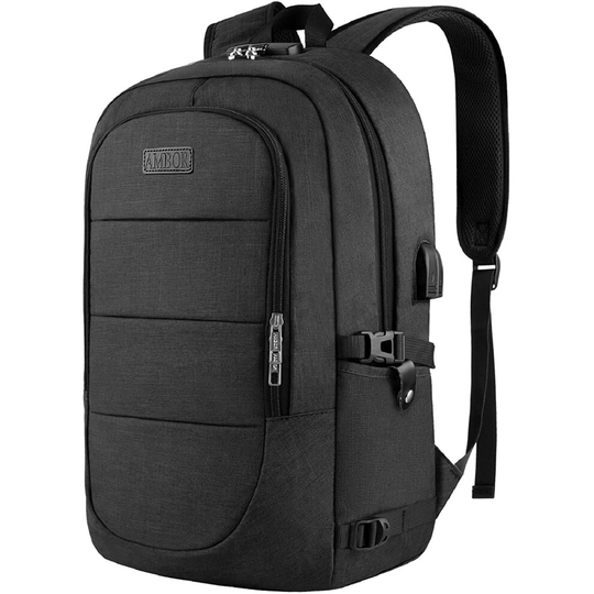Anti-Theft Laptop Backpack,15.6-17.3 Inch Business Travel Laptop Rucksack Bag with USB Charging Port with Lock, Slim Water Resistant College School
