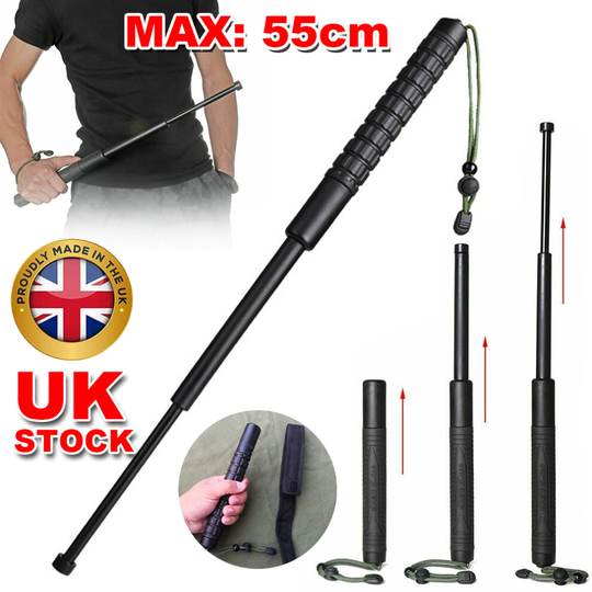 Telescopic Defense Trekking Stick Hiking pole 55CM Anti-shock UK