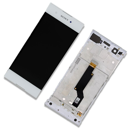 LCD Screen For Sony Xperia XA1 White Replacement Touch Digitizer Frame Assembly