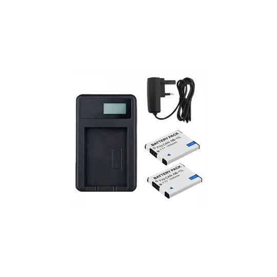 Mains Charger and 2 Batteries For Canon PowerShot SX430 IS Camera