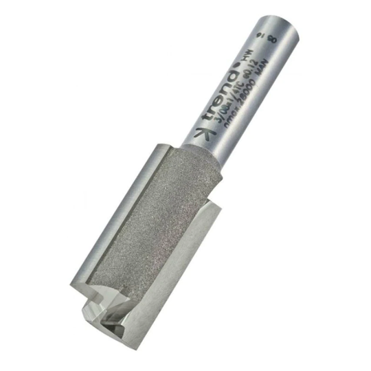 Trend 3/08 12.7mm Professional TCT 2 Flute Straight Cutter with Plunge Centre Ti