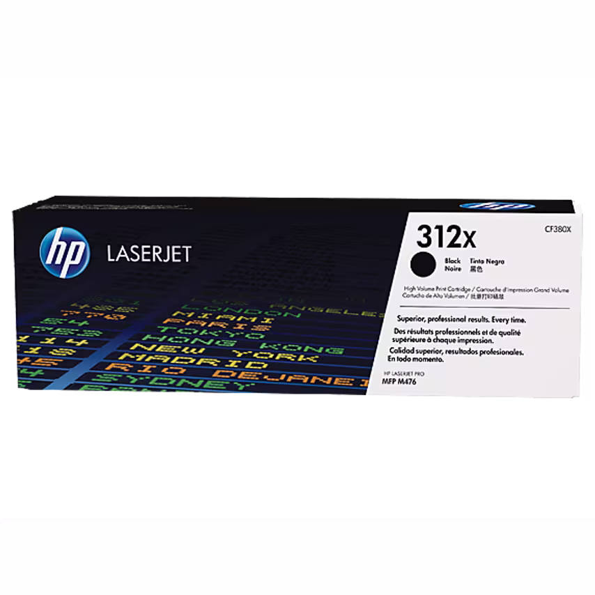 HP 312X Black High Yield Toner 4.4K pages for Color LaserJet Pro M476 - CF380X
