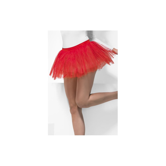 30cm Red Ladies Tutu Underskirt - tutu underskirt fancy dress red ladies womens petticoat accessory smiffys adult
