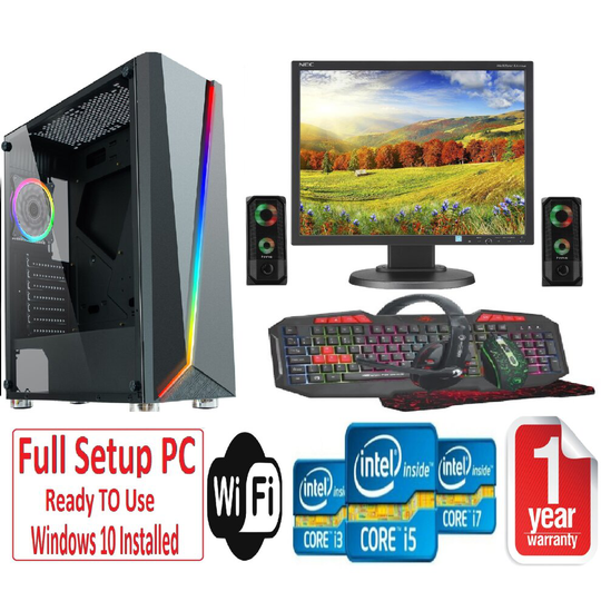 Fast Gaming PC Bundle+Speakers Core i5 16GB RAM 1TB GT710 2G 19 C1007