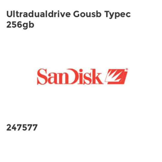 Sandisk Ultradualdrive Gousb Typec 256gb