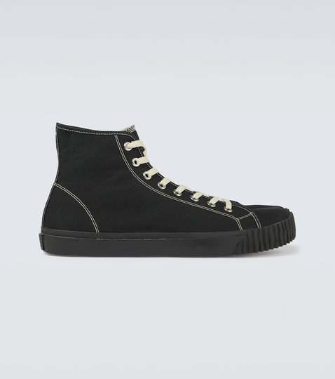 High-top Tabi canvas sneakers