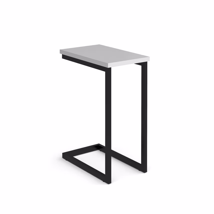 Social Spaces Buddy Laptop Table with Black Frame and Oblong Top - Kendal Oak
