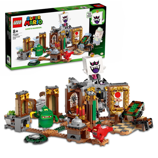 LEGO 71401 Super Mario Luigi's Mansion Haunt-and-Seek Expansion Set with Toad and King Boo Figure, Buildable Game Toy