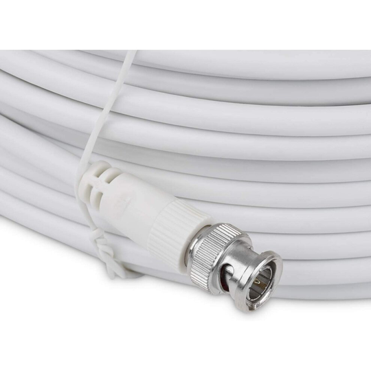 (50 Meter White ) Viewi BNC to BNC CCTV Video Cable Lead Male to Male Plug Camera DVR Kit