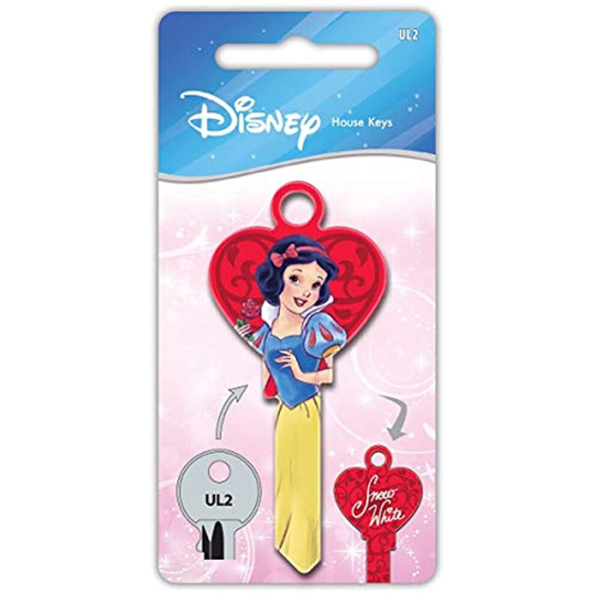 Disney Snow White Heart Shaped Head Licensed Universal 6 Pin Cylinder Key Blank