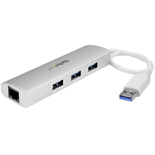 Startech Startech 3 Port Portable USB3 Hub and GB Ethernet