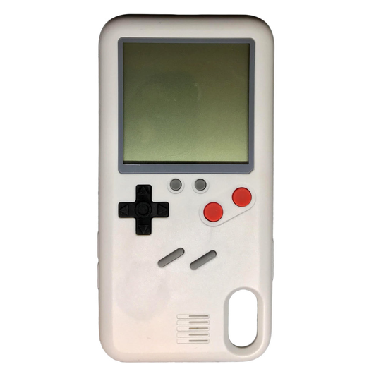 iPhone X Game Case White - Built in Games Console with Various Games (Tetris, etc.)