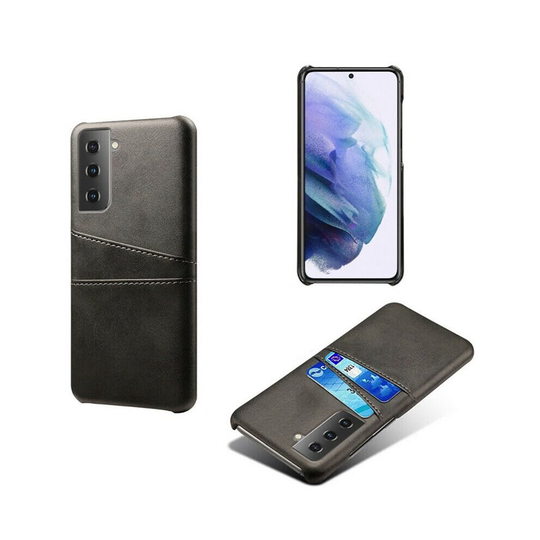 (Black) Retro Case with Card slots Samsung Galaxy S22