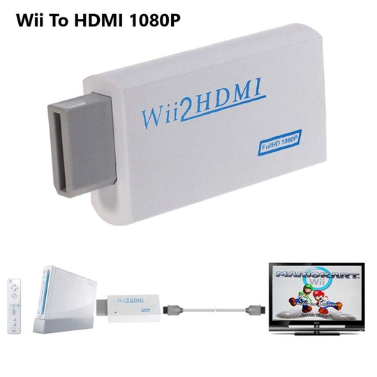 (Type) Wii To Full HD 1080P HDMI Converter Adapter for PC/TV Monitor Display